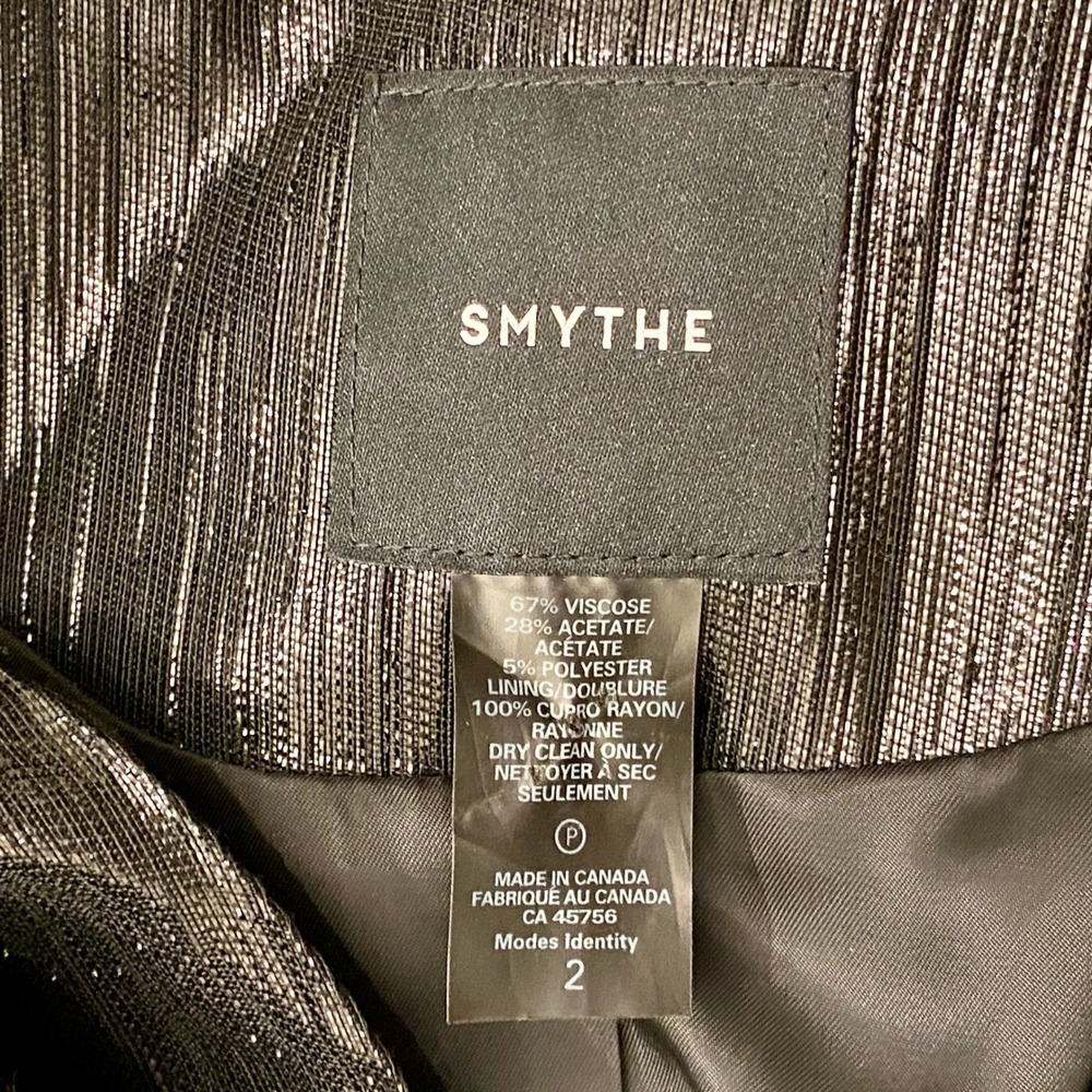 Smythe Ruched Top in Black Lame Glam Edgy Romantic Luxury Flirty French Siren 2 - Picture 6 of 12